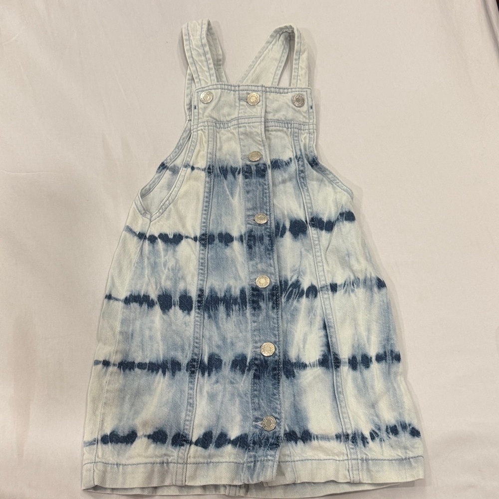 GAP Kids Blue Tie-Dye Denim Overalls